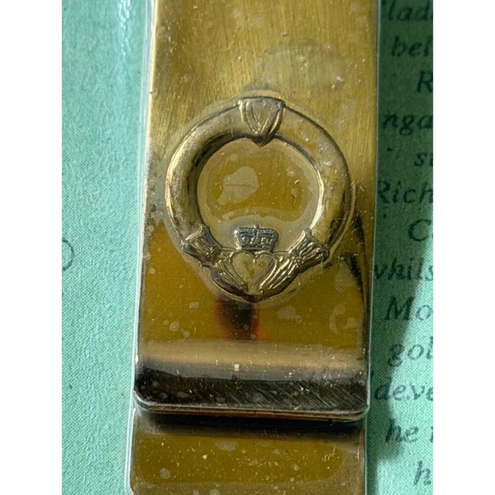 Celtic Brassware Claddagh Money Clip - Solid Brass